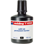 EDDING TINTA PERMANENTE T100 100ml NEGRO T100-01